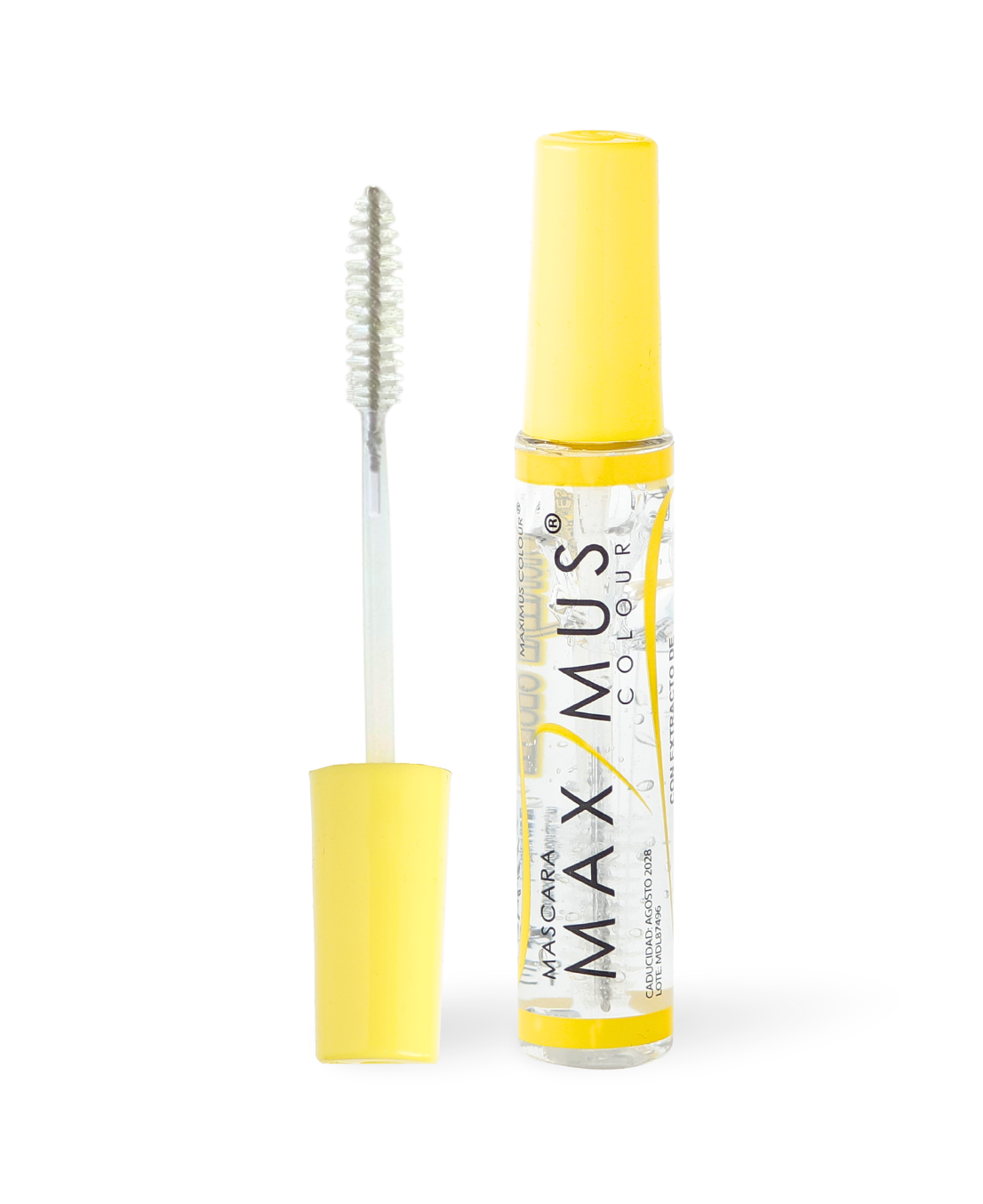 Mascara en Gel Transparente con Aloe Vera para cejas y pestañas Maximus Colour