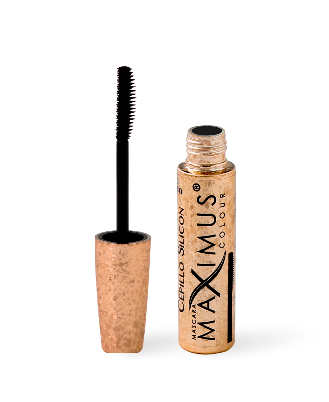 Rimel Miel y microfibras con cepillo de silicón Maximus Colour