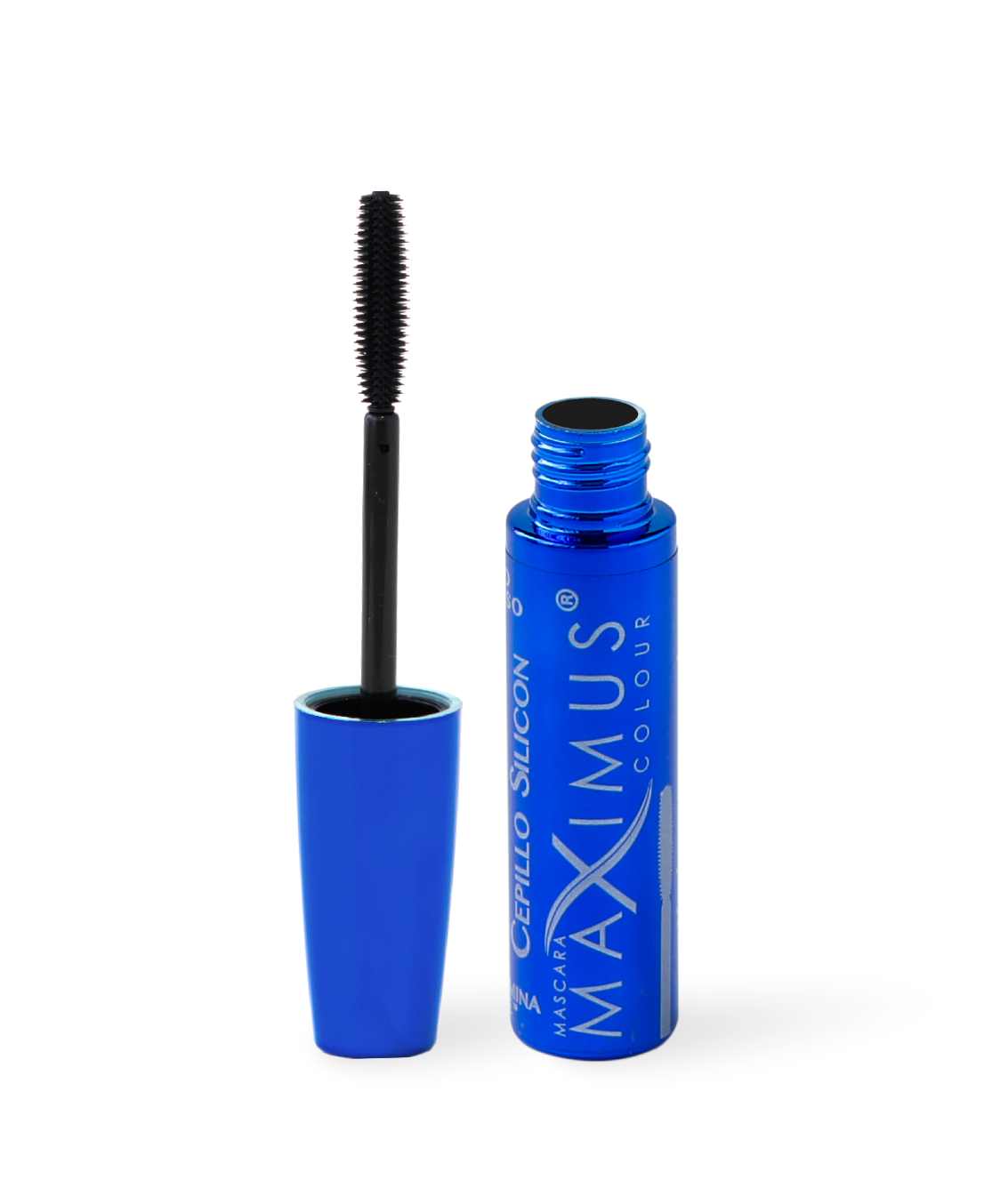 Rimel Vitamina E y microfibras con cepillo de silicón Maximus Colour