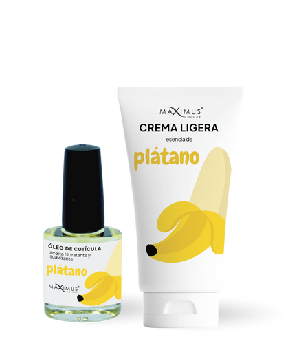 Dúo Maximus Colour Esencia de Plátano 🍌 (Crema + Aceite)