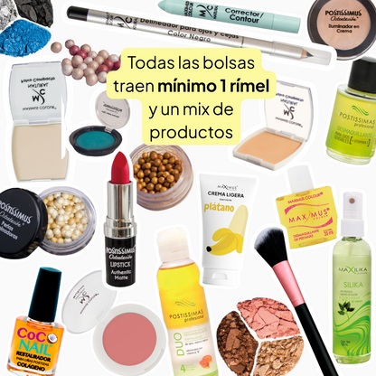 Mystery Glam Box - Bundle sorpresa 5 productos de maquillaje siempre contiene 1 rímel