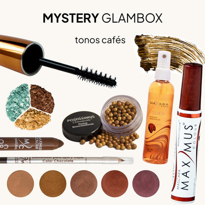 Mystery Glam Box - Bundle sorpresa 5 productos de maquillaje siempre contiene 1 rímel