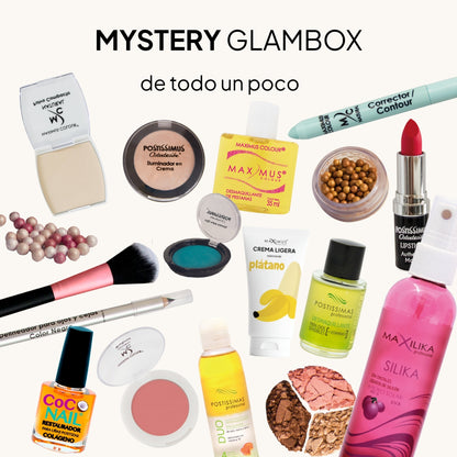 Mystery Glam Box - Bundle sorpresa 5 productos de maquillaje siempre contiene 1 rímel