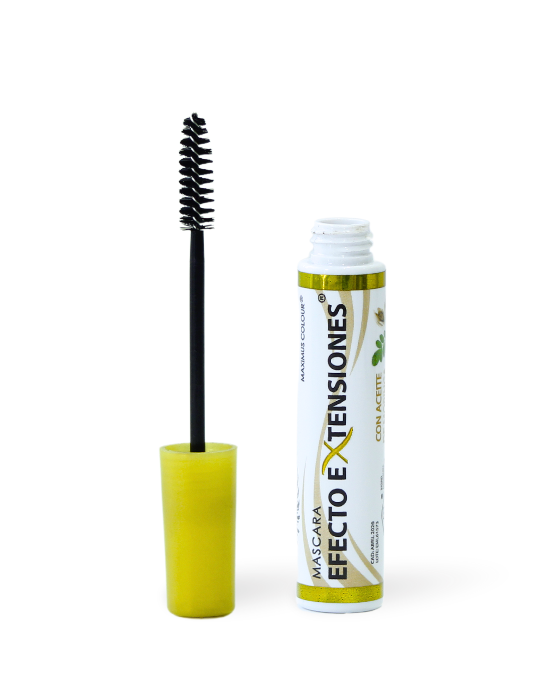 Rimel con Aceite de Moringa y microfibras Efecto Extensiones de pestañas Maximus Colour