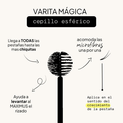 Mascara para pestañas tono VERDE BOSQUE con mamey y microfibras