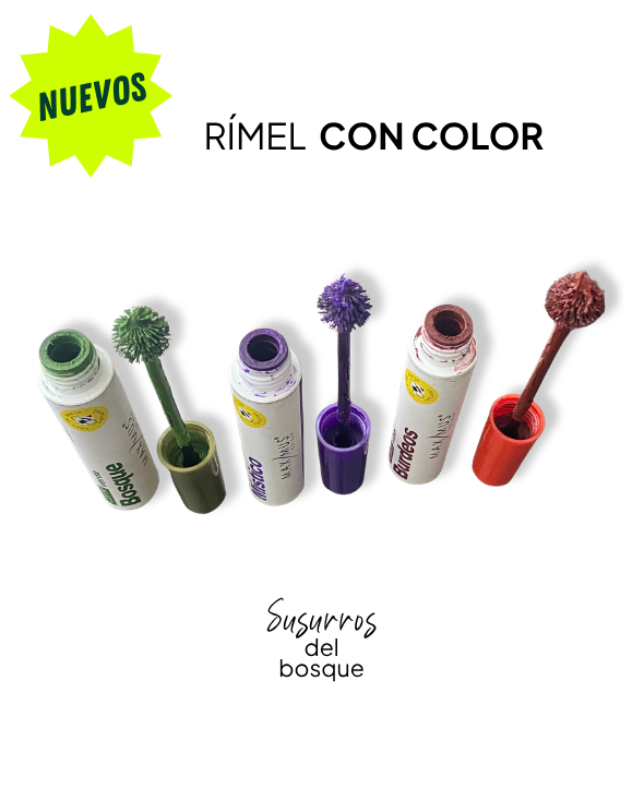 Trío Susurros del Bosque - Rímel con Color - Microfibras alargadoras