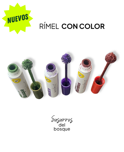 Trío Susurros del Bosque - Rímel con Color - Microfibras alargadoras