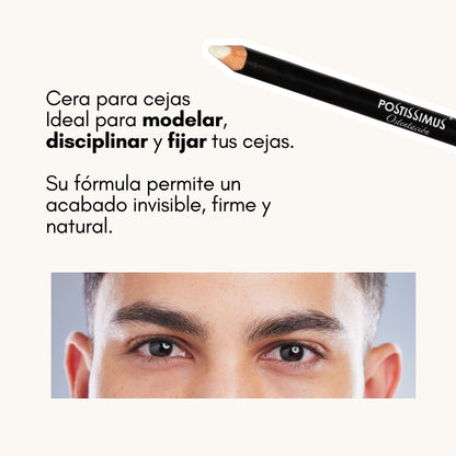 Lápiz de Cera y algodón para Cejas - Enriquecido con Aceite de Ricino y Jojoba - Postissimus Ostentación by Maximus Colour